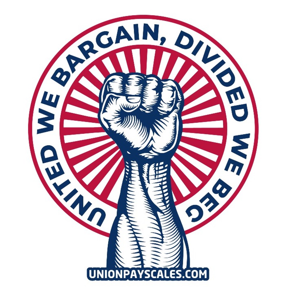 UNION/United We Bargain, Divided We Beg' Bumper Sticker #B126